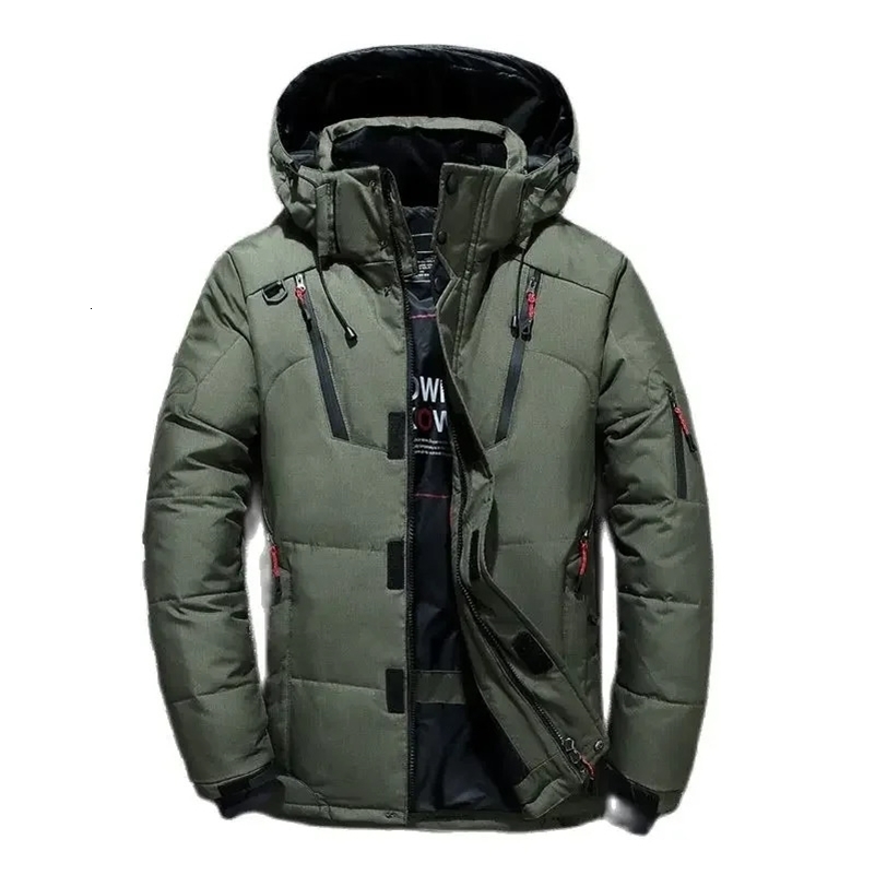 Men White Duck Down Parkas 20 Degree Winter Jacket Mens Thick Warm Snow Parkas Overcoat Windbreaker Hooded Parkas Coat Hombre 251028