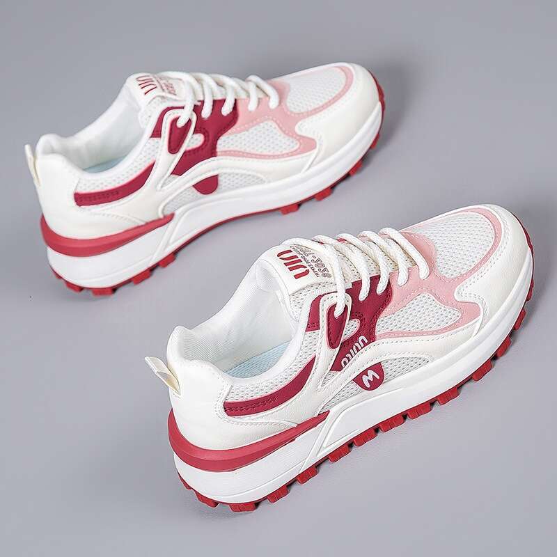 Women's 2025 Korean Style Mesh Breathable Designer Shoe Soft-Soled Non-Slip Trendy Student Running Casual Sports Versatile Shoes