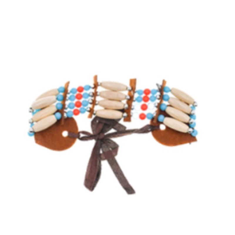 4 perfect Indian sets: headwear, tassel earrings and beaded necklaces, bracelets for stage performances and festival gifts