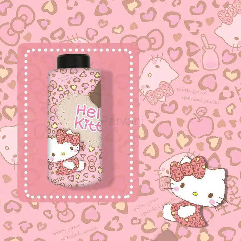 Sanrio Sanrio Hello Kitty Leopard Print Convenient Umbrella Kawaii Anime Sunscreen Uv Protection Sunshine and Rain Foldable Umbrella L251029