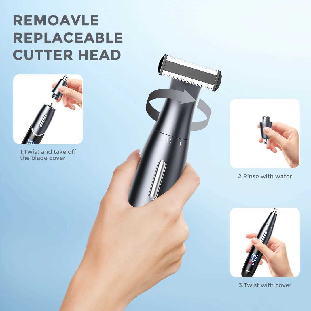 Sejoy 6 in1 Female Electric Epilator Body Hair Trimmer for Men Multifunctional Nose Trimmer Beard Ear Eyebrow Trimmer Shaver J251117
