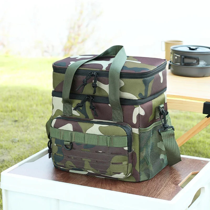 2Layer Tactical Lunch Bag Outdoor Picnic Cooler Bag Work Leakproof Insulated Durable Thermal Cooler Bag Meal Camping Picnic 251029
