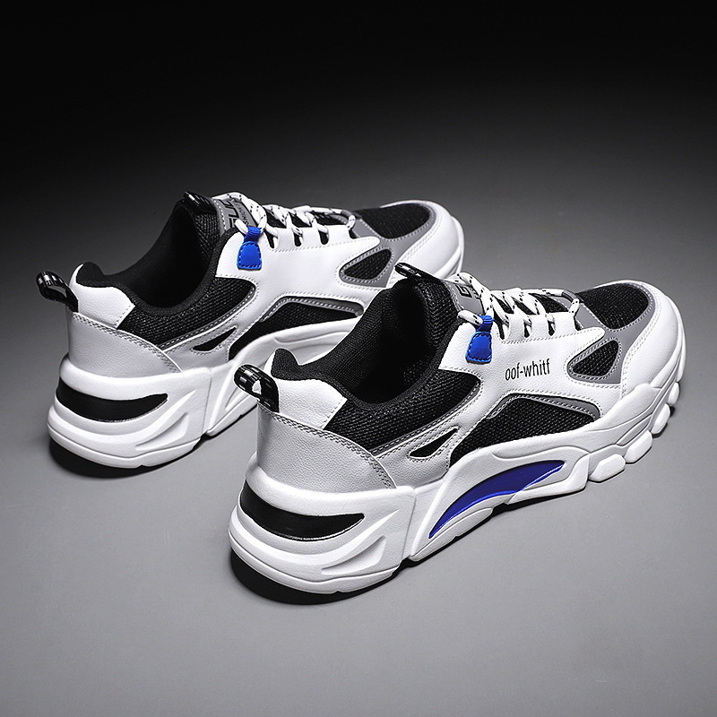 Free Shipping Breathable Running Shoes for Men Korean Fashion Mesh Sneakers