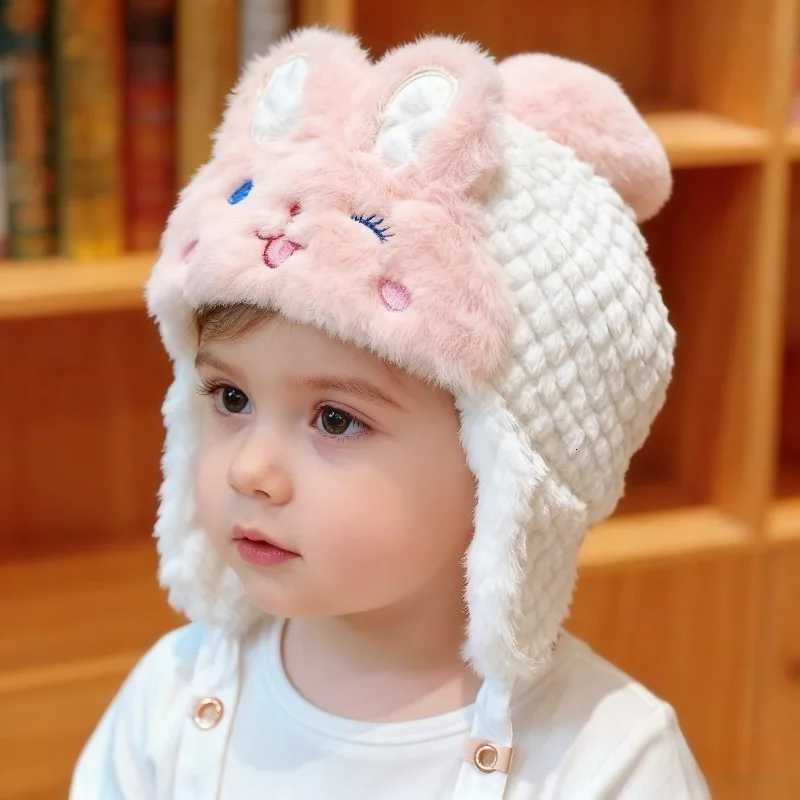 124PCS Baby Winter Hat Fleece Lined Ear Protection Earflap Cap for Toddler Girls Warm Cute Winter Beanie for Baby Girls251028