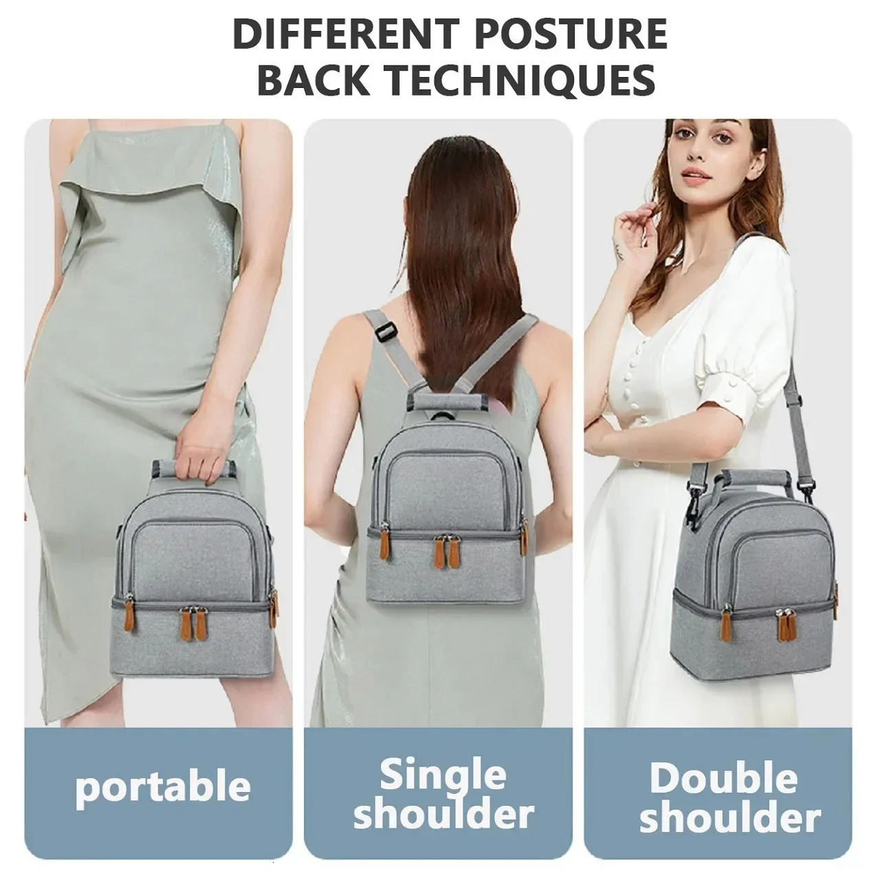 Large Capacity Portable Lunch Bag Picnic School Food Lunch Bag Insulation Material Fresh Cooler Handbag with Lunch Bag 251029