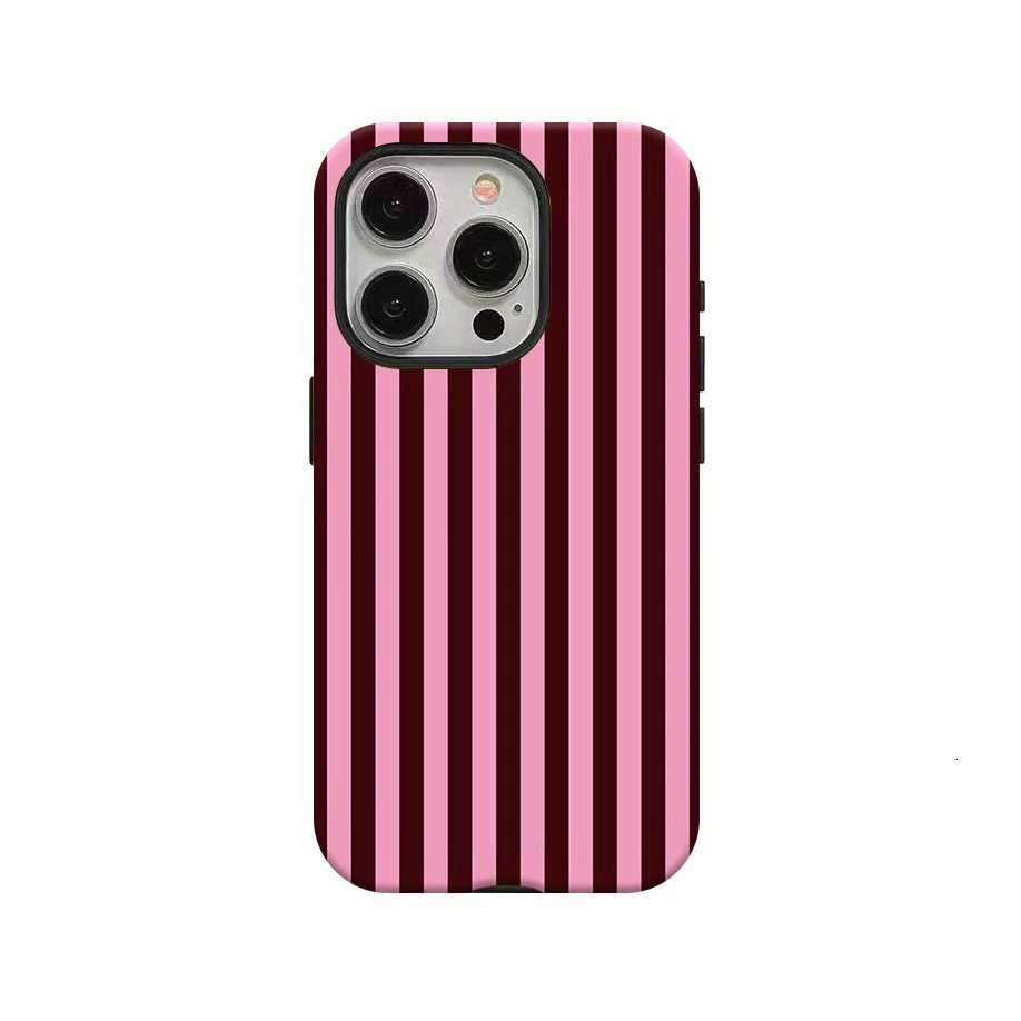 Fashion Black Stripe Phone Case for iPhone 17 16 15 14 13 12 11 X XS XR 7 8 Air Pro Max Plus Luxury Doublelayer Back Cover H251029