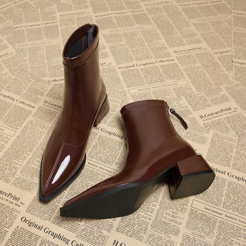 Spring Autumn Vintage Slimming Women Ankle Boots Ladies Concise Low Heel Short Botas Zapatos De Mujerr Z251029