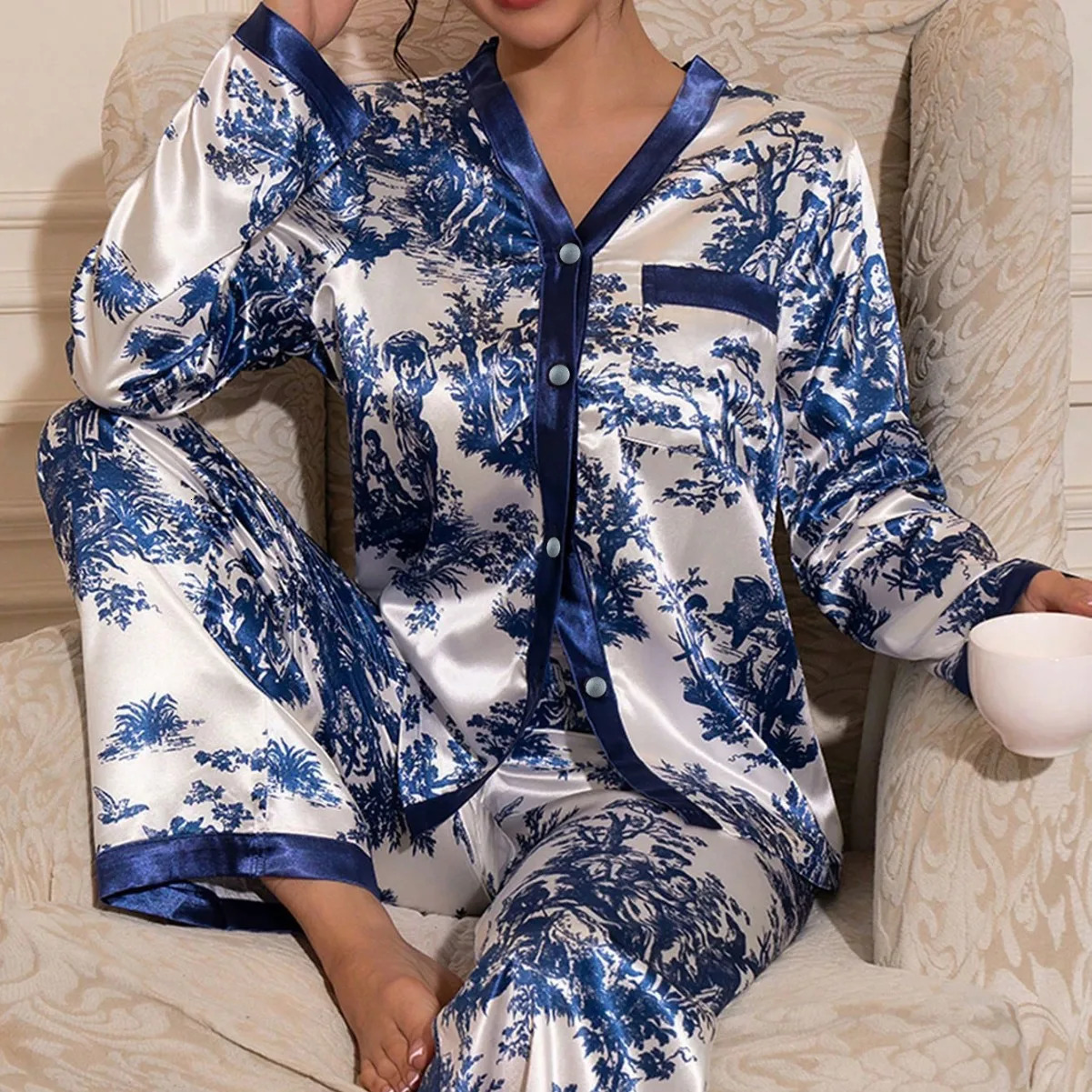 Long Sleeve Pajamas Women Woman Pajama Set Home Wear Set Big Size Womens Pajamas Sleepwear Pigma Winter Sleep Lounge Underwear 251029