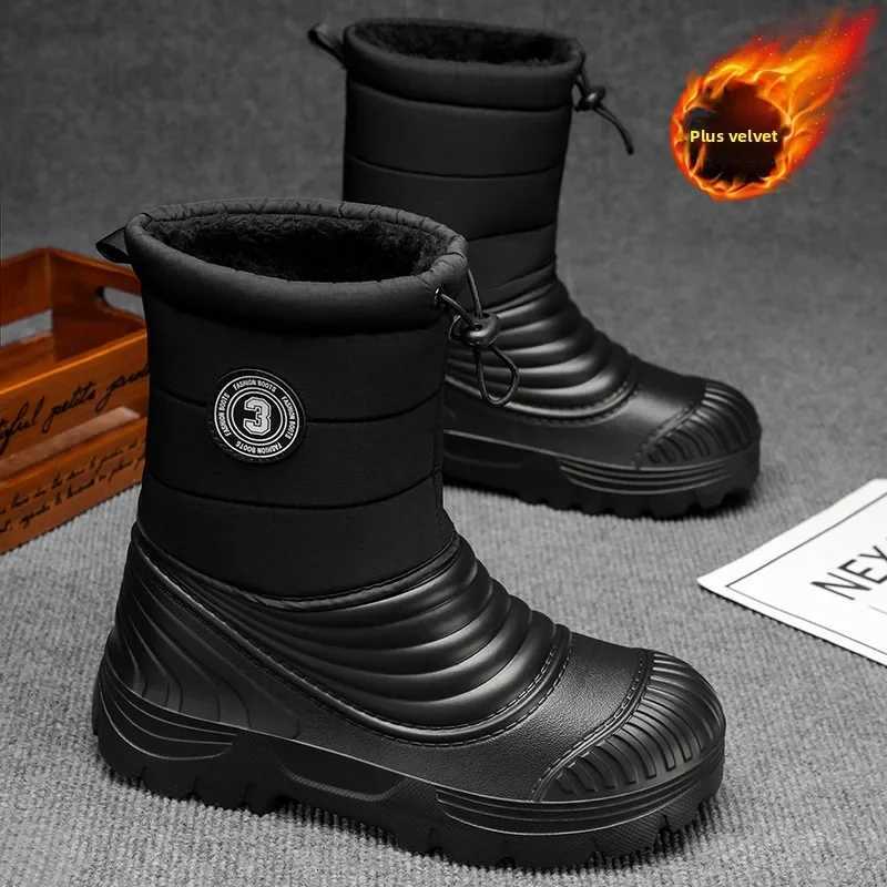 Mens Snow Boots Outdoor Comfortable Fleecelined Warm Mens Outdoor Hiking Mens Shoes for Men Boots With Short Plush Men Boots Z251029