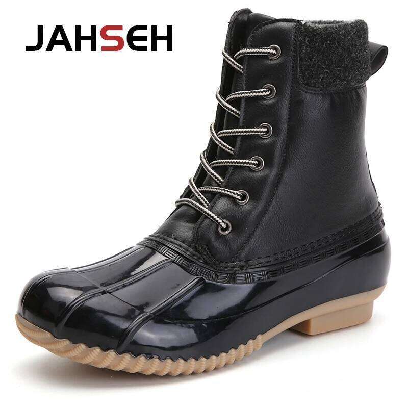 Waterproof Ankle Casual Hunting Duck Winter Keep Warm Snow Boots High Top Men Rain Walking Shoes Fashion