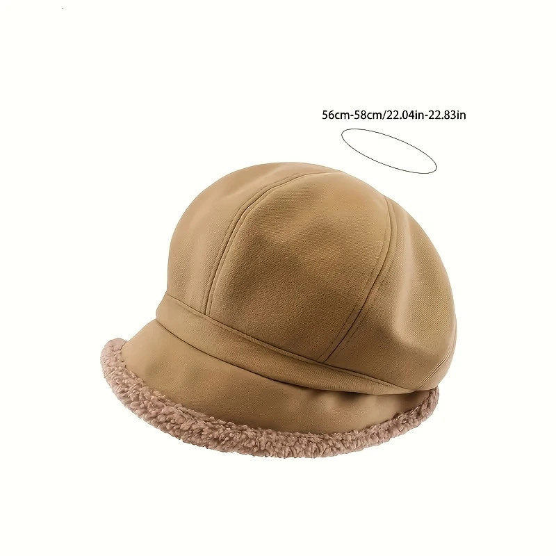 Womens Thick Fisherman Hat Thick Velvet Warm Hat Large Brim For Winter Warmth And Anti Separation Ear Protection 251029