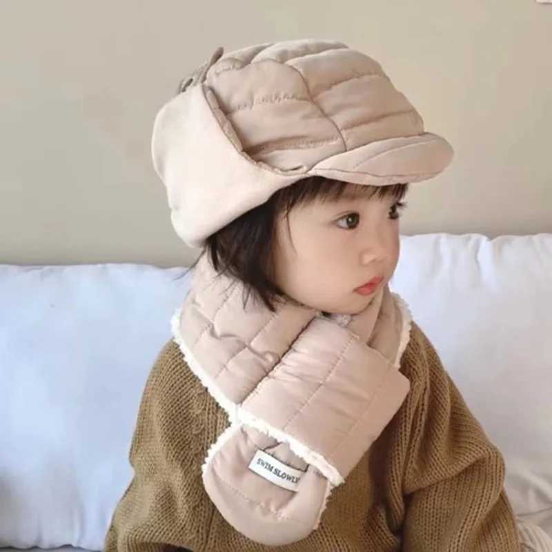 Waterproof Down Cotton Baby Hat Winter Windproof Ear Protection Childrens Hat for 14 Y Boy Girl Warm Bonnet Lei Feng Cap251028