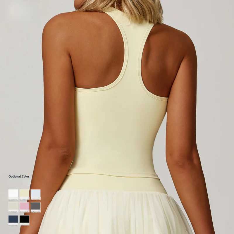 BIANHUI Gym Clothes Woman Brushed Cotton Racerback Sports Vest for Women TightFitting QuickDry Casual Fitness Top Yoga WearXJ251029