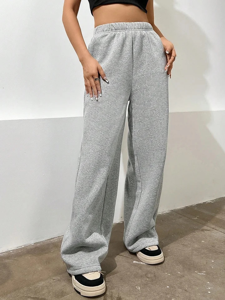 Autumn And Winter Womens Velvet Warm Pants High Waist Hanging Casual Daily Wear With The Opening Season 251029