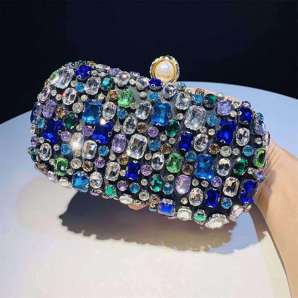 Designer Bags Full Dia-Encrusted Dia Dinner Women's Clutch Bag, Premium Box Bag. Luxury Bag