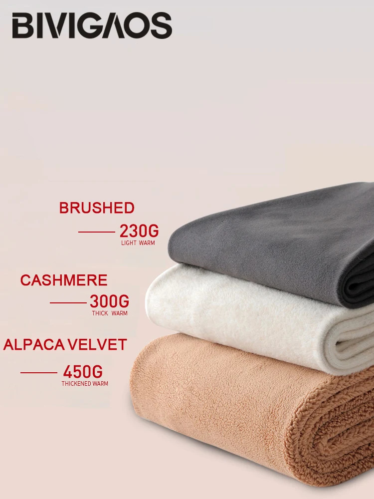 BIVIGAOS Autumn Winter Fleece Thick Shark Leggings Womens High Waist Butt Lifter Warmth Alpaca Velvet 251029