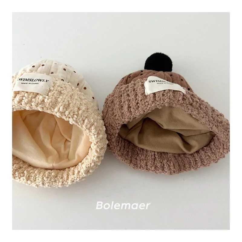 Winter Plush Warm Baby Hat Cute Pom Plush Baby Beanie Cap Kids Ear Protection Warm Kids Hat Soft Baby Bonnet Caps251028