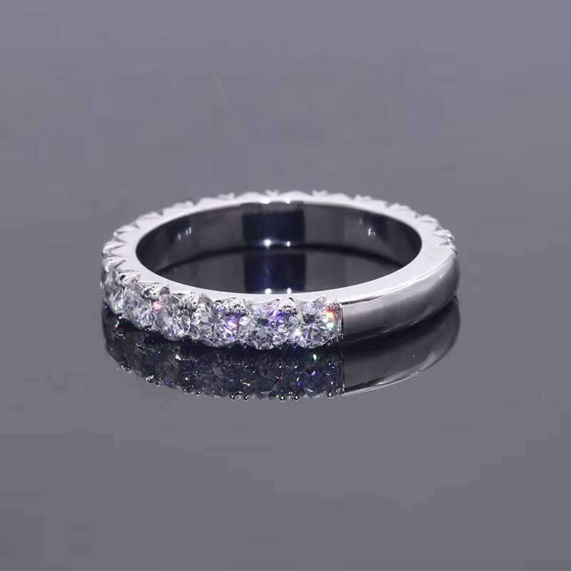 High Quality Moissanite Ring with Certificate Real Gold Jewelry 14K Moissanite Diamond Ring Bride Moissanite Eternity Ring