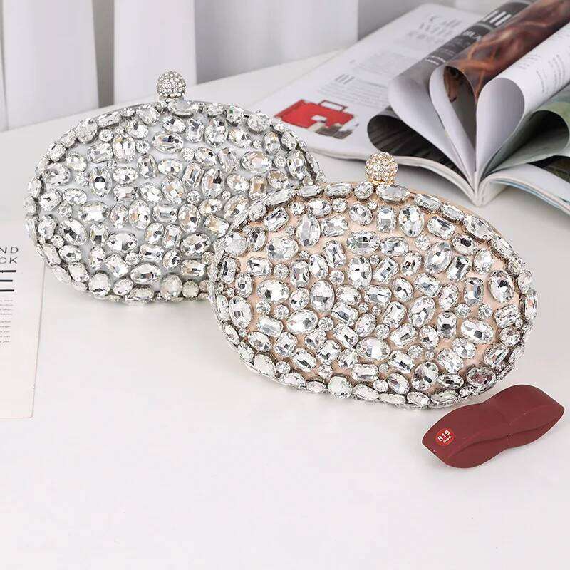 Designer Bags Golden Birthday Party Crystal Sier Dia Evening Women Party Purse Wedding Pink Bridal Boutique Clutch Bags Luxury Bag
