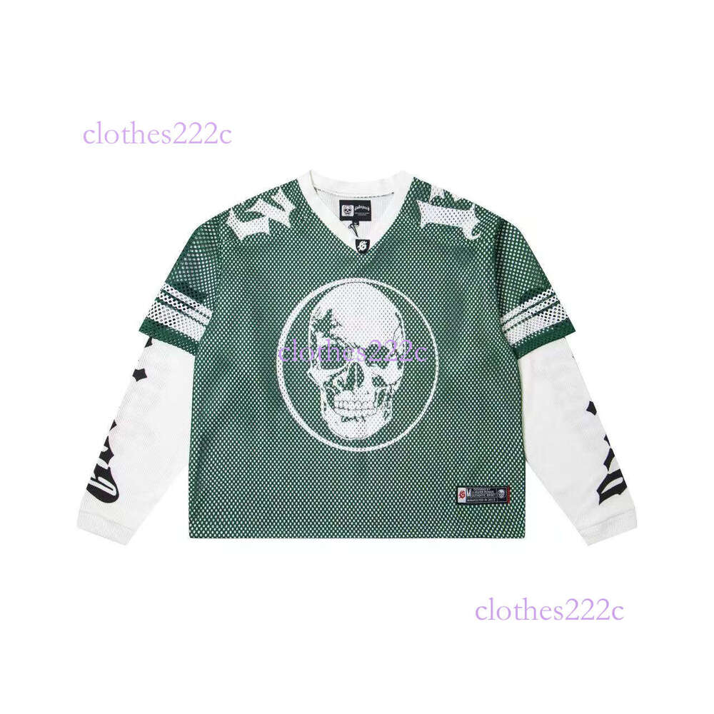 Hc-God Trendy Skull Hip-Hop Fashion Fake Two-Piece Sweatshirt Loose Casual Unisex