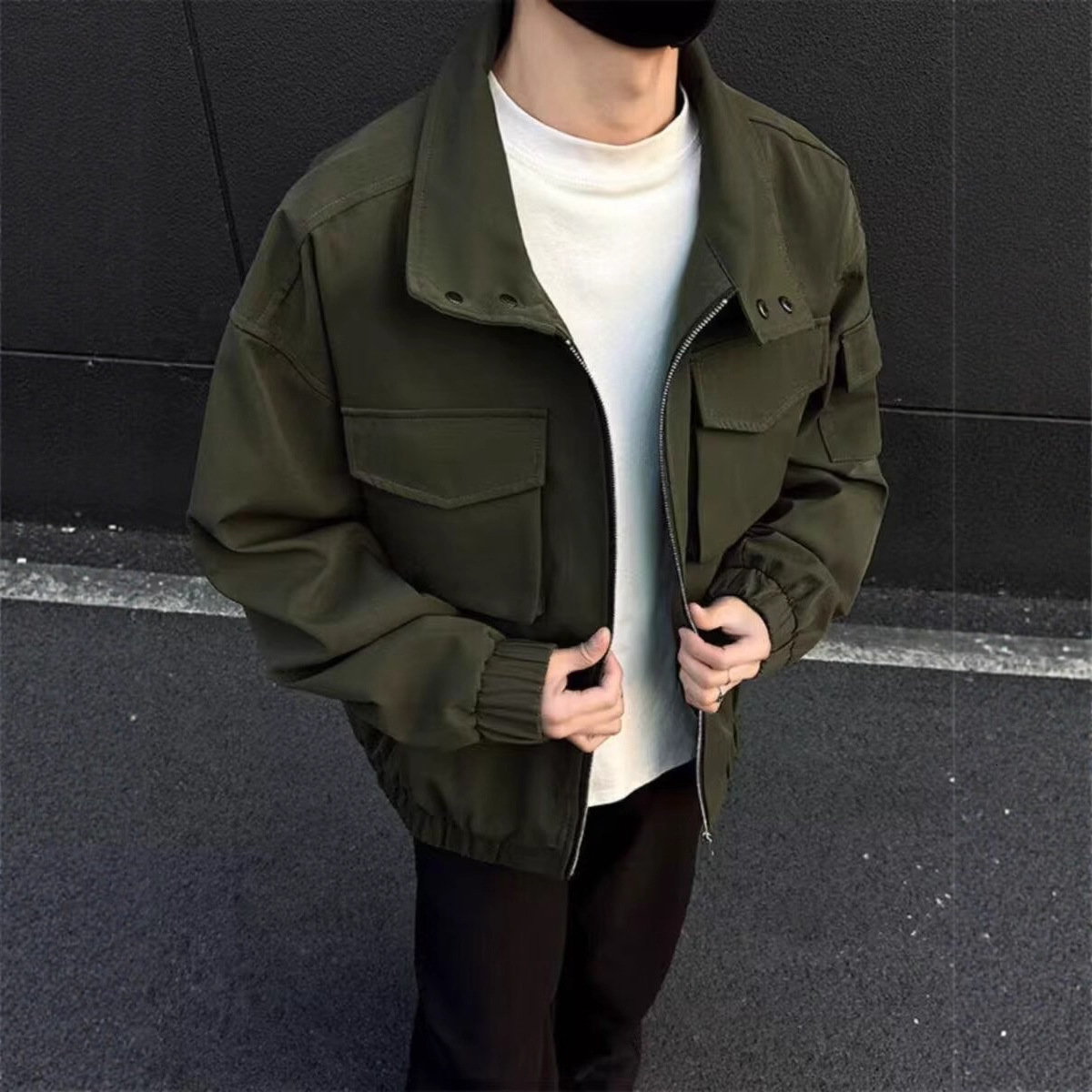 American Style Oversized High-end Cool Workwear Jacket For Men Designer Jacket Spring And Autumn Couples Trendy Brand Niche Plus Size Coat