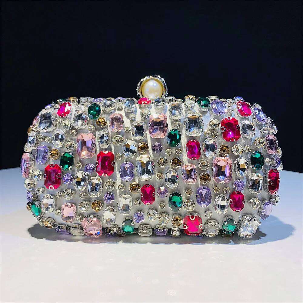 Designer Bags Full Dia-Encrusted Dia Dinner Women's Clutch Bag, Premium Box Bag. Luxury Bag