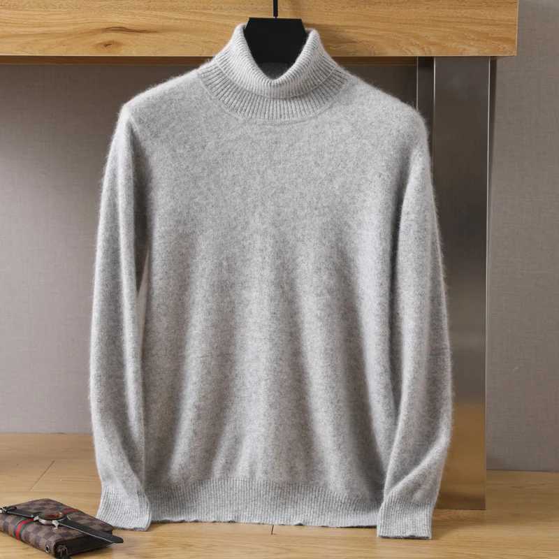 2025 new 100 pure mink cashmere turtleneck sweater mens highgrade highquality longsleeved casual fashion mink cashmere swea J251029