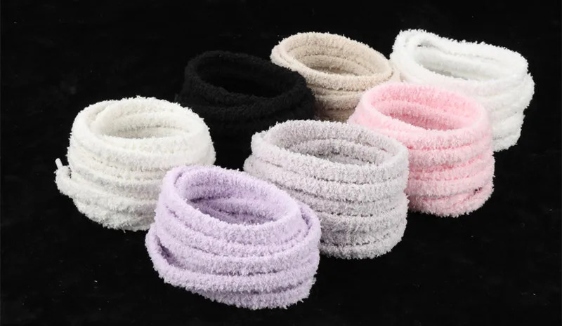 1 Pair Cute Plush Sneakers Shoelaces Pink White Black Hairy Soft Laces For Hightop Canvas Casual Flat Shoes Strings 251029