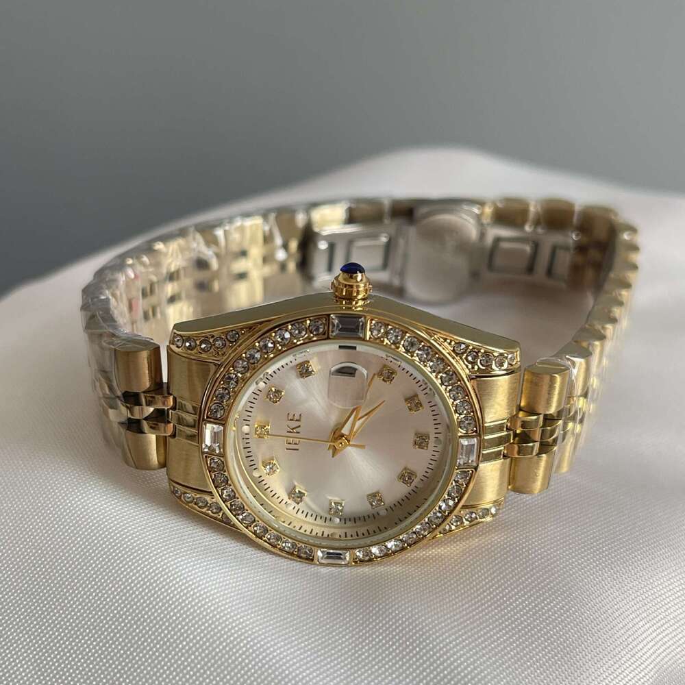 Gypsophila Inlaid Diamond Fashion Exquisite Steel Designer Band Quartz Light Design Luxury High-end Trendy Women's Watch Hot Sale