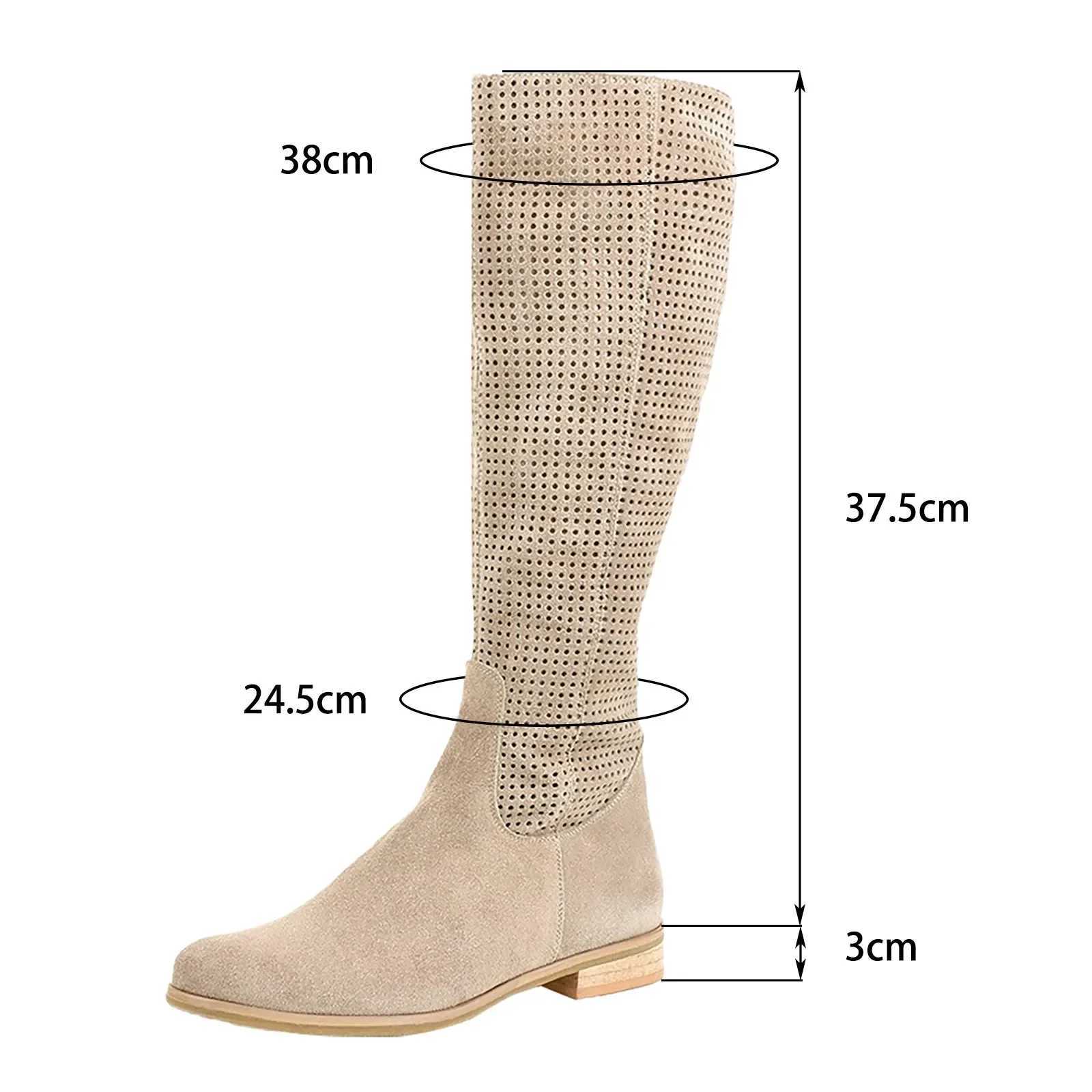 European and American hollow breathable suede high top cycling boots 2025 new womens cool boots western boots Z251029