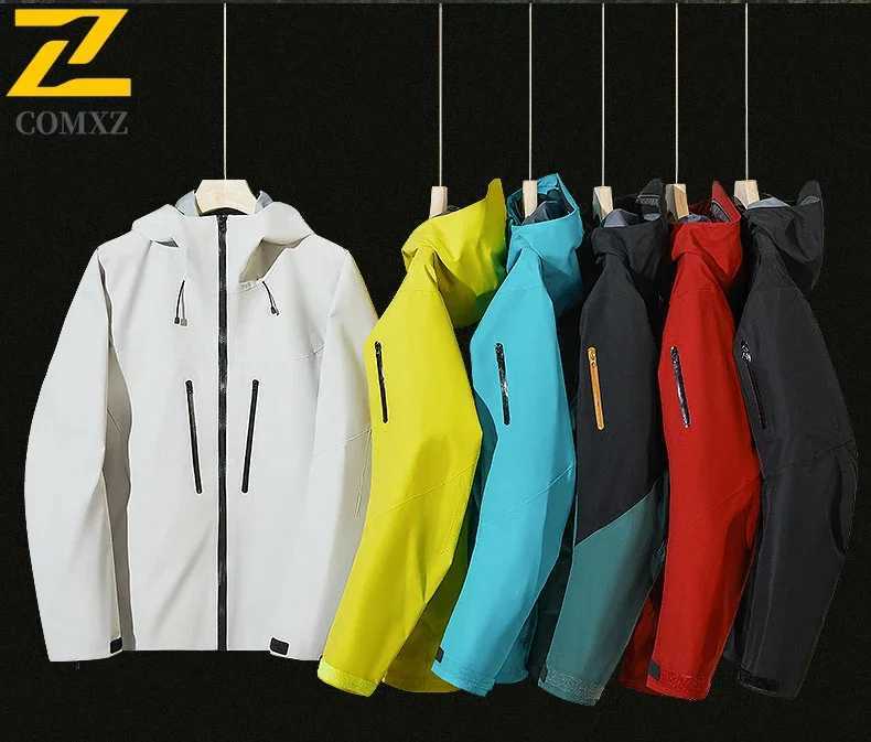 Mountain Jackets Mens Outdoor Hard Shell Waterproof Windproof Hooded Stormcoat Jacket Casual Fly Fishing clothing Hiking Coat J251029