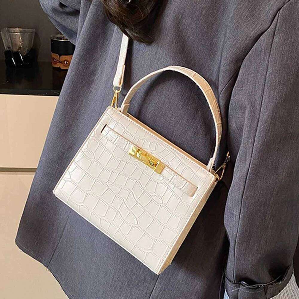 Advanced Stone Pattern Handbag for Women Designer Commuting Crossbody Bag Lady Small Square Single Shoulder Bags New