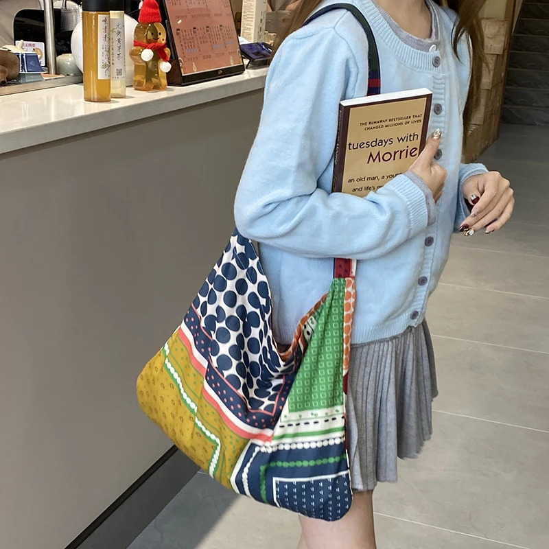 Tang Candy Polka Dot Large Capaci Womens Crossbody Bag Faionable Canvas Tote Bag for Casual Ocns 251029