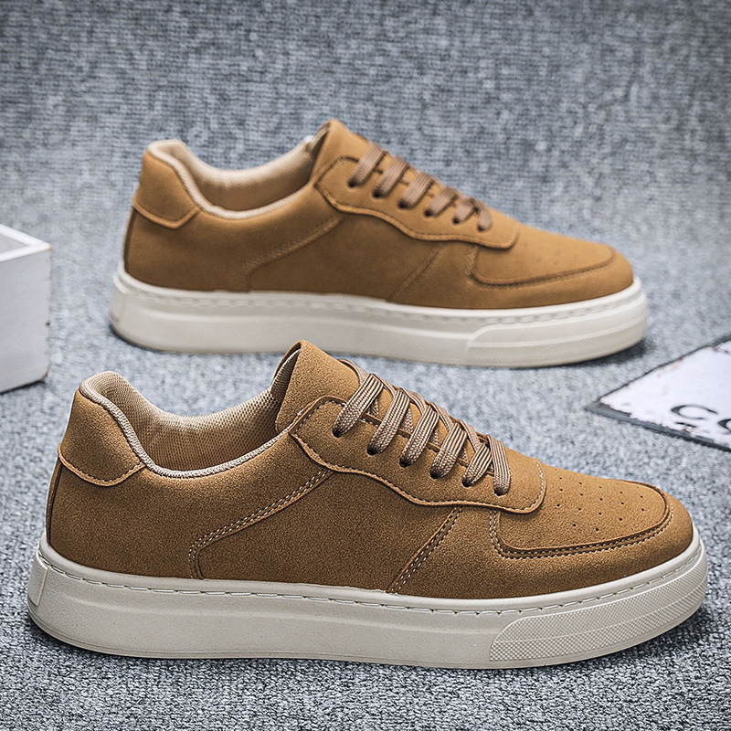 Free Shipping with box Solid color Casual Shoes Suede Skateboard Shoes for Men