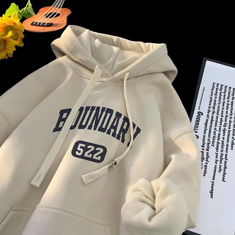 New hooded sweatshirt for men, autumn and winter, American style youth, loose wool, cool and fashionable designer brand, couple's autumn top