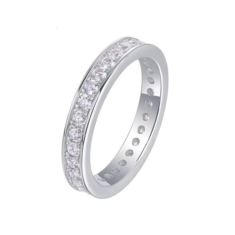 Best Selling Unisex Silver Jewelry Moissanite Baguette Shape Ring with Classics Design Party Wedding Gift for Women Children