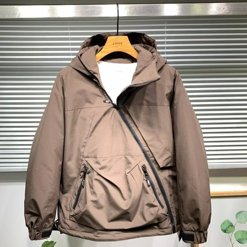 Spring And Autumn New American Style Hooded Jacket Designer Jacket For Men Pullover Trendy Brand Outdoor Large Pocket Zipper Functional Windbreaker