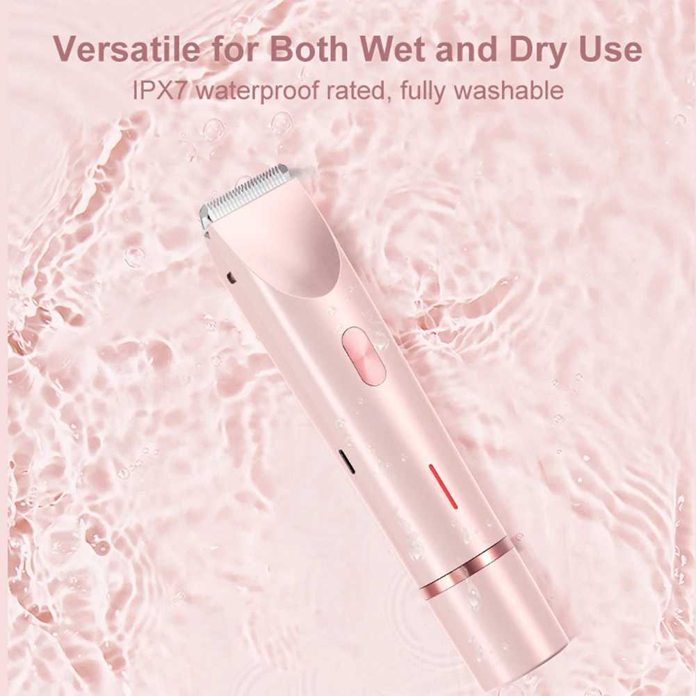 Electric Razor Woman Shaver Dual Head Electric Hair Clipper Women Mustache Epilator Leg Bikini Body Hair Trimmer for Pubic Legs J251117
