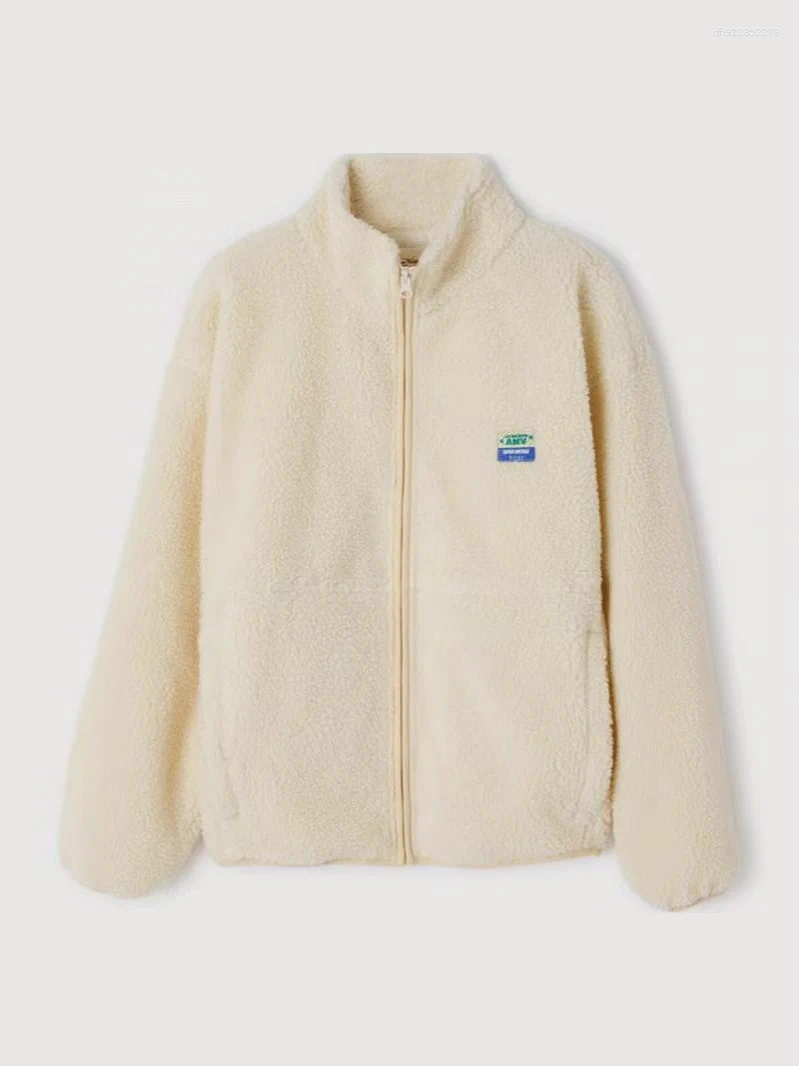 Designer Women's Jackets Fashionable Sweet Girls Necessary Thick Lamb Wool Plush Cardigan Comfort High Collar Warm Jacket For Autumn Cotton