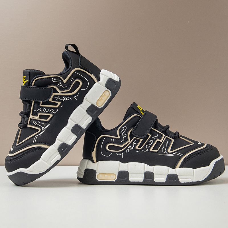 New design Shoes Children's Shoes 2025 Autumn Cross-border Children's Trendy Basketball Shoes Trendy Casual Men's and Women's Spor