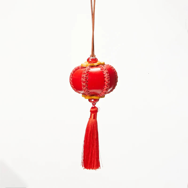 Hamburger leather bag charm lantern strawberry keychain decoration pendant Womens backpack exquisite accessories 251029