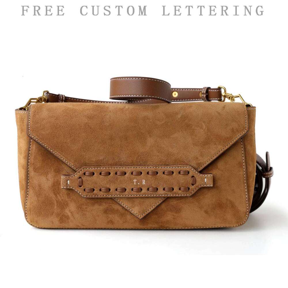 Suede Envelope Fall Winter Latest Style Niche Creation Matte Leather Vintage Minimalist Shoulder Crossbody Bag Women's Bag Suotong1029