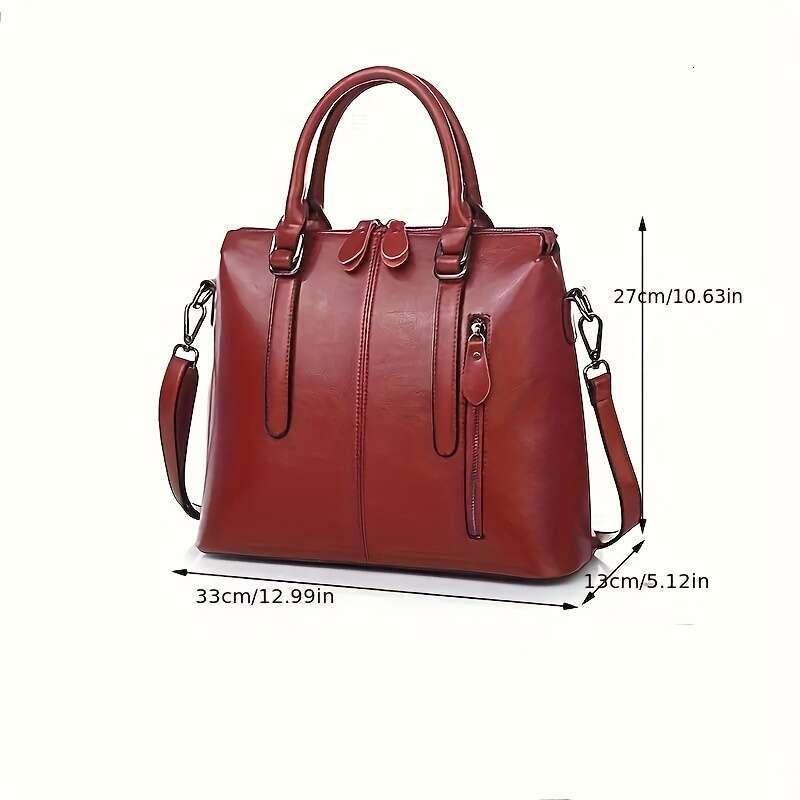 Genuine Leather Fashionable Women Crossbody, One Shoulder Oil Wax Cowhide Bag, Office, Travel, Ladie Gifts, Valentine Day Gift, Best