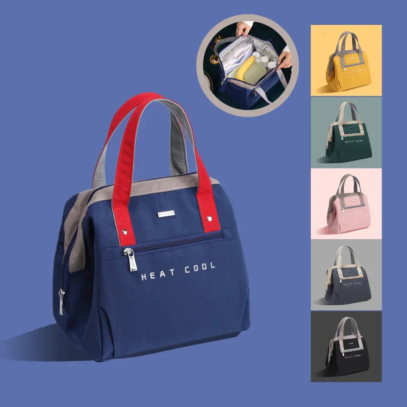 TOMILL Waterproof Portable Lunch Box Insulated Student Bento Bag Travel Work Lunch Bag Back Retain Freshness Bag 251029