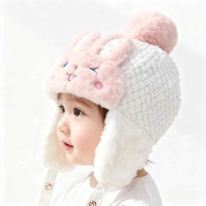 124PCS Baby Winter Hat Fleece Lined Ear Protection Earflap Cap for Toddler Girls Warm Cute Winter Beanie for Baby Girls251028