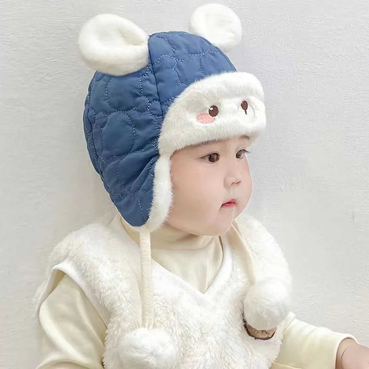 Winter Baby Ear Protection Hat Outdoor Warm Soft Plush Cap for Infant Cute Cartoon Boy Girl Earmuff Hats251028