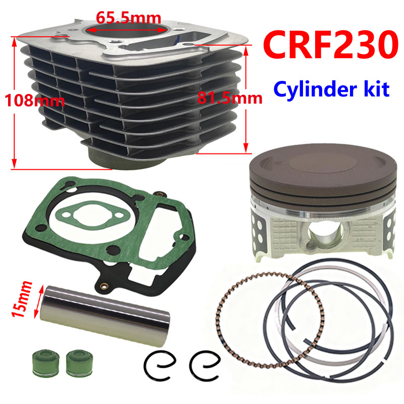 Motorcycle Cylinder Piston Kit , Fits Honda CRF230,CRF230F,CRF230F,SL230,XR230,FTR223,SL XR 230cc Engine Parts 65.5mm 223cc