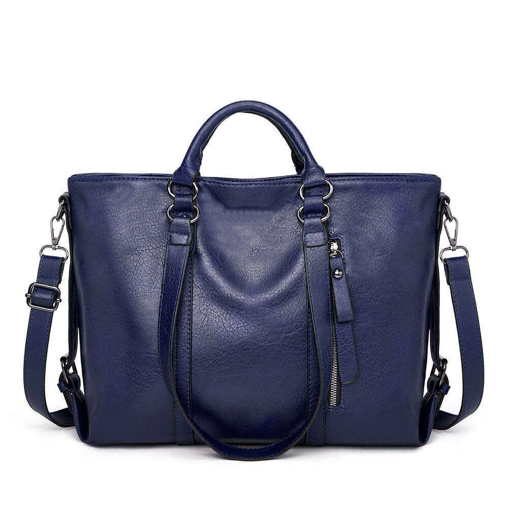 Trendy Women's New Fashion Soft Leather Large Capacity Tote Bag Shoulder Handbag