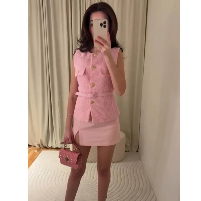 Vests Jackets Autumn Womens 2025 Chic Simple Slim Womens Jackets Vest Fashion Youth Elegant Vest 251029