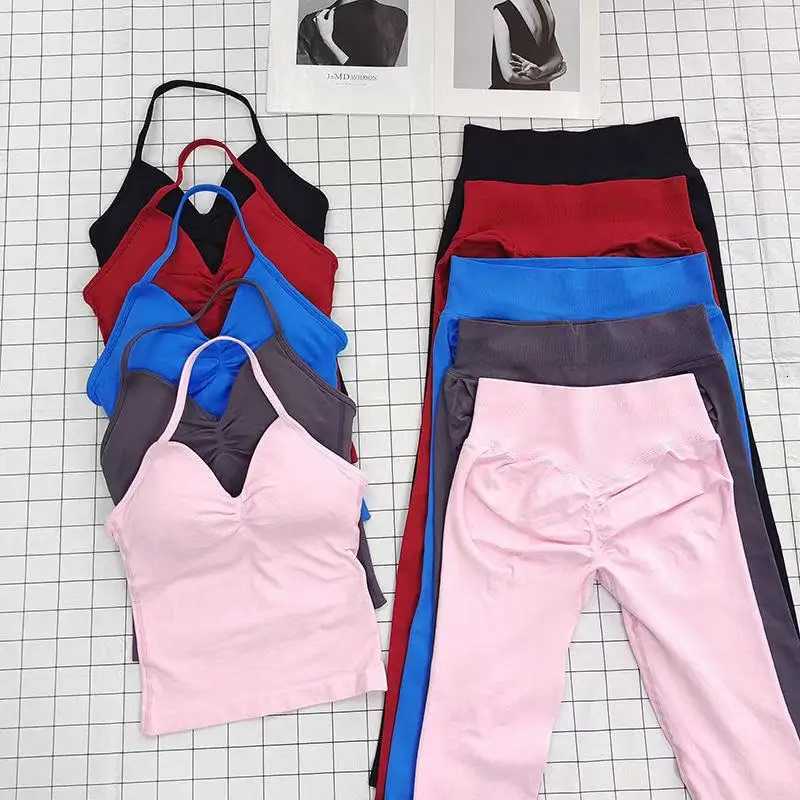 DFYoga 2Pcs Gym Set Seamless High Impacts Leggings Sports Bra Top Workout Outfit Fitness Activewear Running Training ClothesXJ251029